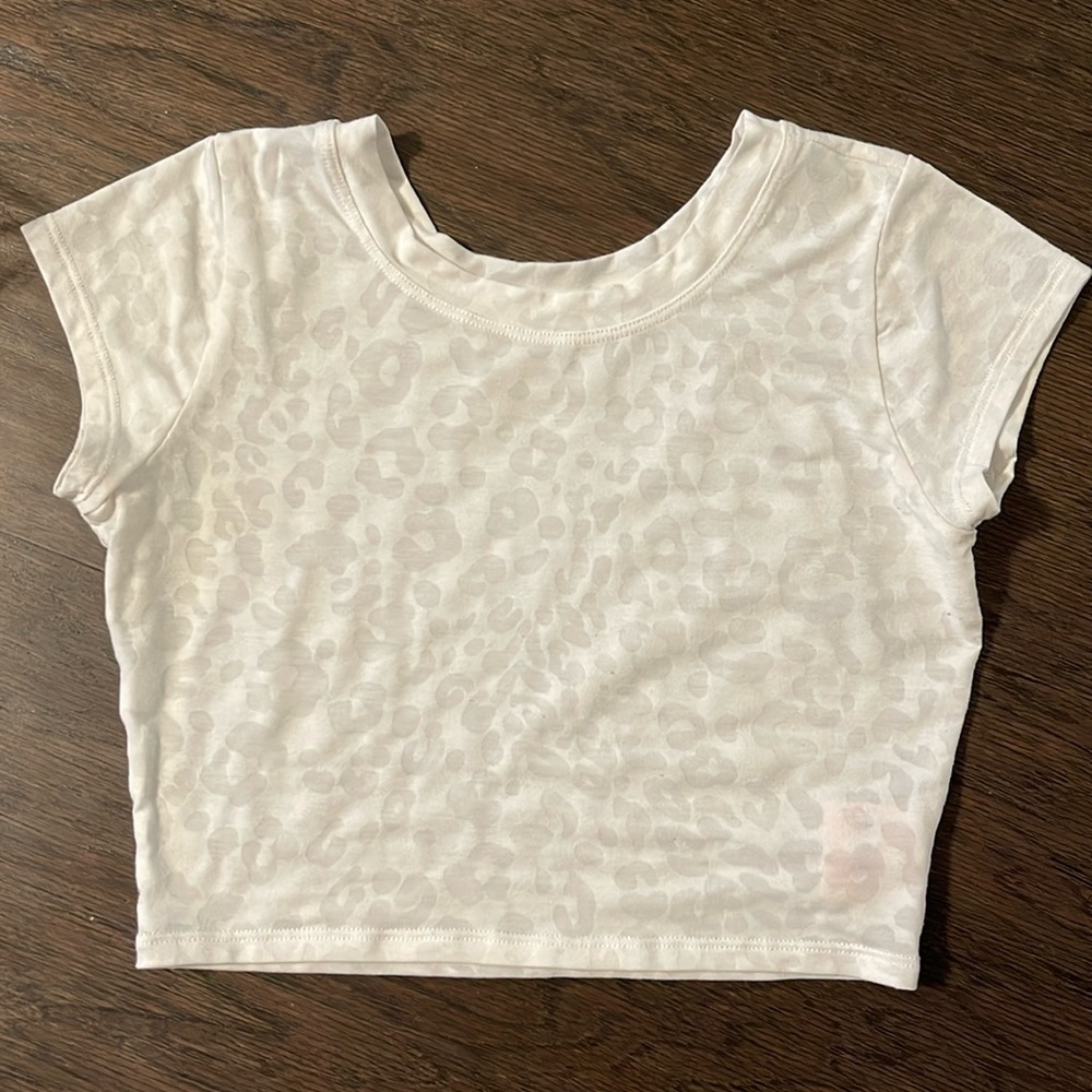 Bombshell sportswear leopard see thru crop top